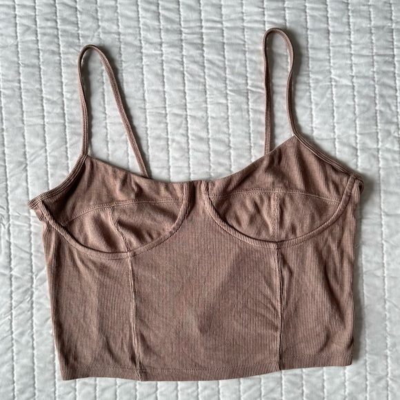 Love Tree Cropped Ribbed Cami - Picture 1 of 6